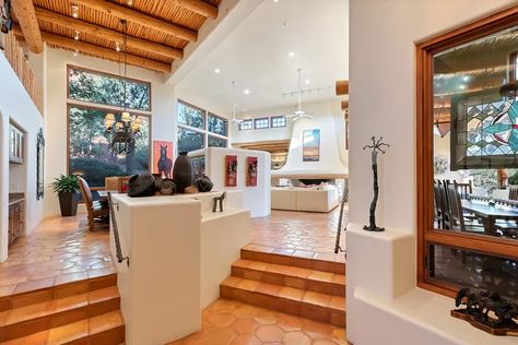 6 cozy homes built in adobe style | The Week Adobe House Interior, New Mexico Style Home, Modern Adobe House, High Desert Home, Modern Adobe, Adobe Interior, New Mexico Style, Adobe Home, Saltillo Tile