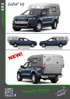 GaZell” V3 | Gazell Ford Transit Connect Camper, Pickup Camping, Transit Connect Camper, Truck Camper Shells, Truck Canopy, Truck Accessories Ford, Pop Up Truck Campers, Truck Bed Camping, Pickup Camper