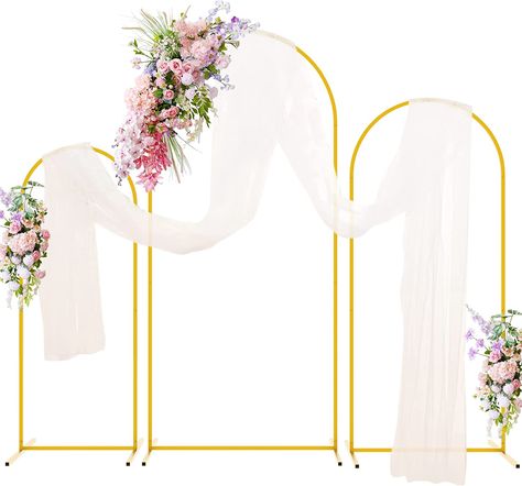 Gold Arch Backdrop, Engagement Dinner Party, Arch Backdrop Stand, Balloon Frame, Metal Wedding Arch, Baby Shower Gift Bags, Gold Backdrop, Backdrop Frame, Arch Backdrop