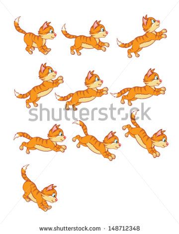 Jumping Animation, Animation Images, Jump Animation, Cat Jumping, Jumping Cat, Paint Brush Art, Procreate Tutorial, Animation Reference, Cats Illustration