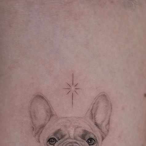 𝐖-𝐢𝐧𝐤 on Instagram: ". French bulldog" Frenchie Tattoo Ideas, Dior Tattoos, French Bulldog Tattoo Minimalist, Frenchie Tattoos, French Bulldog Tattoo, Bulldog Tattoo, Tiny Tattoo, Cute Small Tattoos, Dainty Tattoos