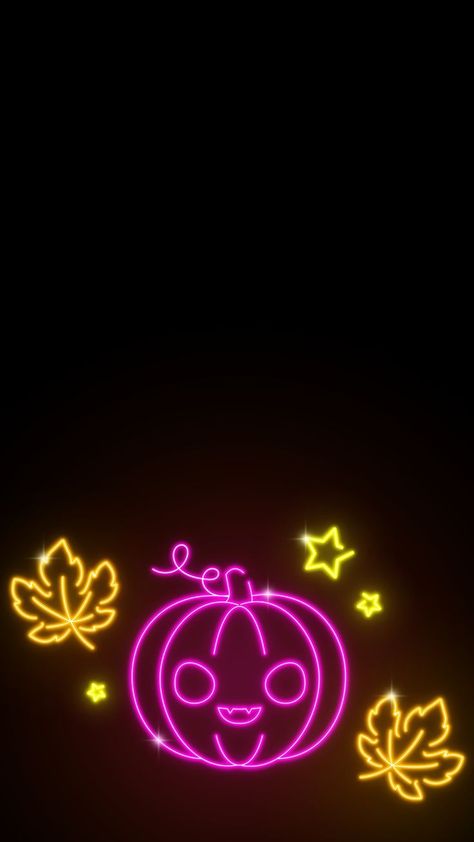 Halloween is almost here! Please feel free to use this as your phone's background wallpaper. #Halloween #neon #fall #patterns #wallpapers #spoopy #glow #pinkpumpkin #leaves #stars #background #purple #spooky #pumpkin #glow Fall Patterns Wallpapers, Neon Background, Stars Background, Phone Background Wallpaper, Halloween Wallpaper Iphone Backgrounds, Background Purple, Halloween Wallpaper Cute, Neon Backgrounds, Wallpaper Halloween