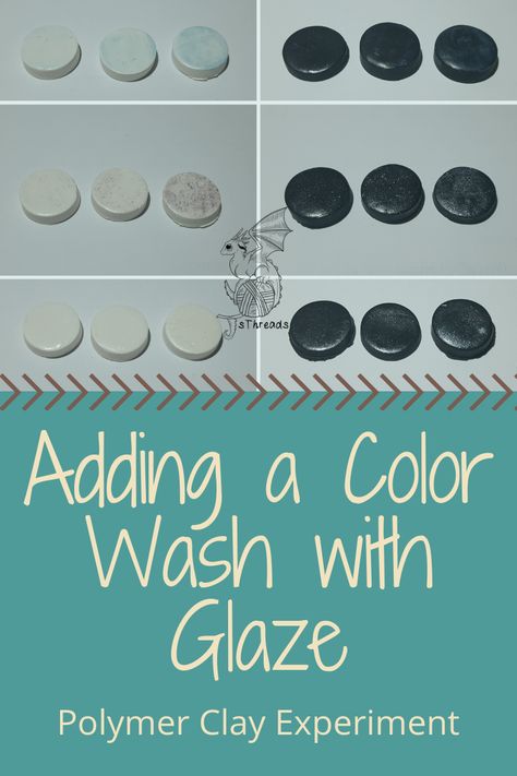 Adding a color wash with glaze: A polymer clay experiment Glazing Polymer Clay, Glaze Polymer Clay, Clay Activity, Clay Tips, Pearl Ex, Color Dust, How To Make Clay, Printmaking Art, Illuminated Letters