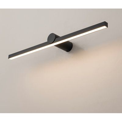 Inject modern elegance into your home with the 1-Light Dimmable Wallchiere Aluminum Black Centre-Mount LED Bathroom Bath Bar. This Matte Black Metal LED Wall Sconce features a streamlined design with a rectangular silhouette, perfect for bathroom vanity light or picture lights. Its centre-mount design ensures balanced, even light distribution. The aluminum construction and dimmable 3000K LED provide energy efficiency and durability, ideal for damp environments. Versatile and sleek, this linear w Black Vanity Lights Bathroom, Modern Bathroom Fixtures, Bathroom Lighting Over Mirror, Contemporary Bathroom Lighting, Bar Lights, Modern Bathroom Vanity Lighting, Vanity Lights Bathroom, Vanity Light Bar, Black Vanity Light