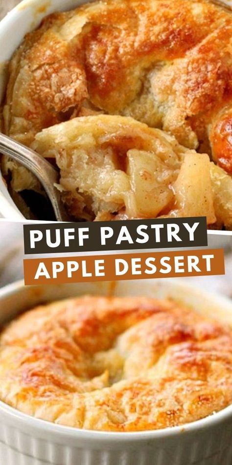 Dessert Puff Pastry, Apple Recipes With Puff Pastry, Sweet Puff Pastry Recipes, Decadent Cheesecake, Puff Pastry Recipes Dessert, Puff Pastry Apple, Puff Dessert, Pastries Recipes Dessert, Recipe Cheesecake