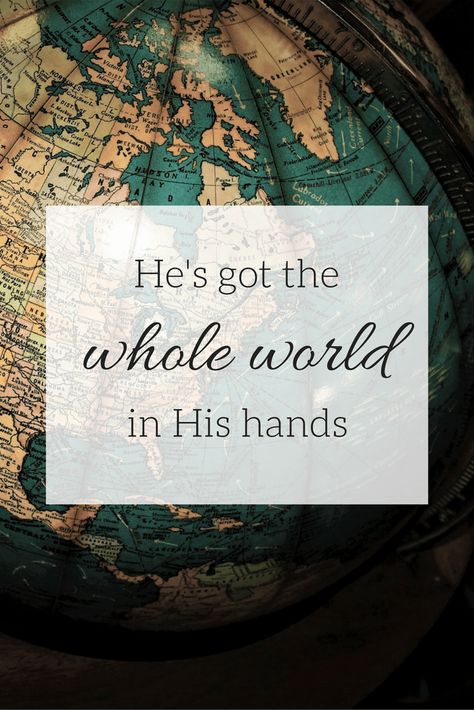 He's Got the Whole World In His Hands - A simple song, but an important truth. Don't bash the simple songs because sometimes they're just what we need! He's Got The Whole World In His Hands, Whole World In His Hands, Simple Songs, Family Trust, Songs For Kids, Silly Songs, Solar Systems, Jesus And Mary Pictures, Prayer Board