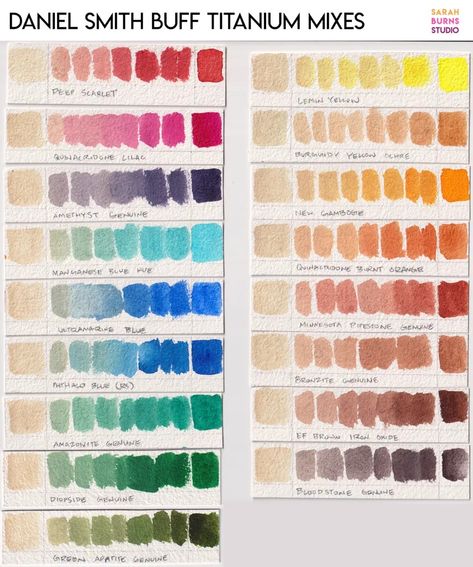 Building a Custom "Themed" Watercolor Palette [Daniel Smith] - Lightfast, No animal byproducts, No heavy metals (including scans & research) - The Fearless Brush Skin Color Chart, Daniel Smith Watercolor, Color Theory Art, Color Mixing Chart, My Needs, Color Script, Watercolor Mixing, Art Theory, Colour Theory