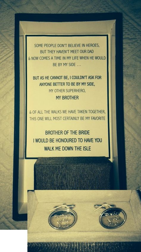 Very important, I asked my brother to walk me down the isle in the absence of my father Wood Cake Stand Wedding, Quotes For Brother, Wedding Day Quotes, Thoughtful Wedding Gifts, Sister Wedding Gift, Wedding Party Flowers, Booth Wedding, Yard Wedding, Brother Quotes