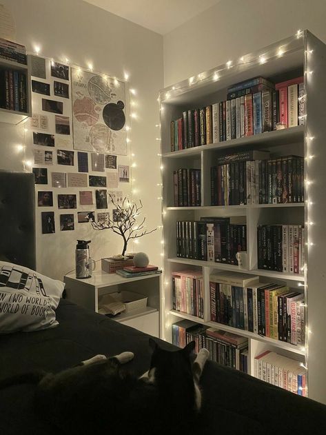 Small Corner Of Bedroom Ideas, Room Inspo Books, Room Ideas Dark Aesthetic, Book Aesthetic Room, Shelf Aesthetic, Casa Vintage, Indie Room, Redecorate Bedroom, Cozy Room Decor