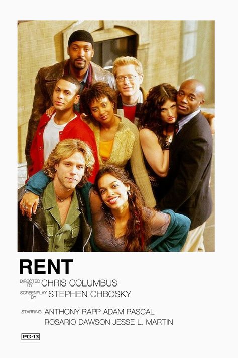 Rent Movie Poster, Rent Musical Aesthetic, Rent 2005, Rent Poster, Rent Movie, Music Movie Poster, 2005 Movies, Rent The Musical, Rent Costumes