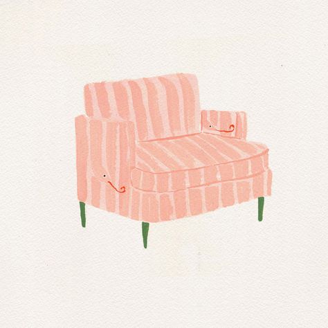 Dream Couch - Emily Isabella Dream Couch, Emily Isabella, Chairs Logo, 강아지 그림, Illustrations And Posters, Learn To Paint, Abstract Wallpaper, Cute Illustration, Wall Art Designs