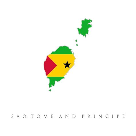 Sao Tome and Principe. Creative national country map with flag vector illustration. Map of Sao Tome and Principe with an official flag. Illustration on white background Illustration Map, Flag Illustration, Sao Tome And Principe, Flag Vector, Country Maps, Countries Of The World, Marshmallows, Country Flags, Vector Art