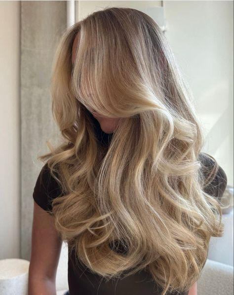 Lived In Natural Blonde, Old Money Curls, Old Money Blonde Hair Color, Blonde Hair Lengths, Old Money Blonde Dark Roots, California Blonde Hair Sun Kissed, Dark Sandy Blonde Hair, Old Money Blonde Hair, Soft Blonde Balayage