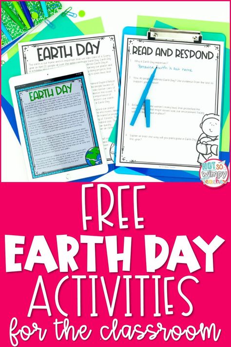 Free Earth Day Activities, Essay Vocabulary, Activities For The Classroom, Reading Response Activities, History Of Earth, Personal Narrative Writing, Year Review, Vocabulary Lessons, Earth Day Activities