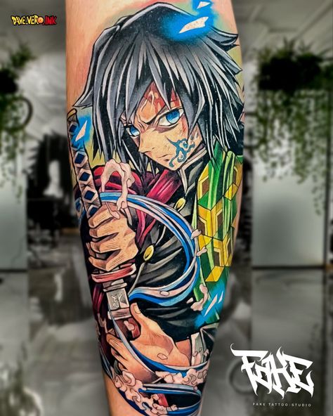 #anime #animeart #animetattoo #animeartist #otaku #animedrawing #weeb #animewallpaperiphone #tattoo #artwork #fanart #daveveroink #giyuutomioka #demonslayer #demonslayertattoo Giyuu Tomioka Tattoo Ideas, Giyuu Tattoo, Demon Slayer Tattoo, Slayer Tattoo, Nerd Tattoo, Anime Tattoo, Tattoo Artwork, Leg Sleeve, Corte De Cabelo Masculino