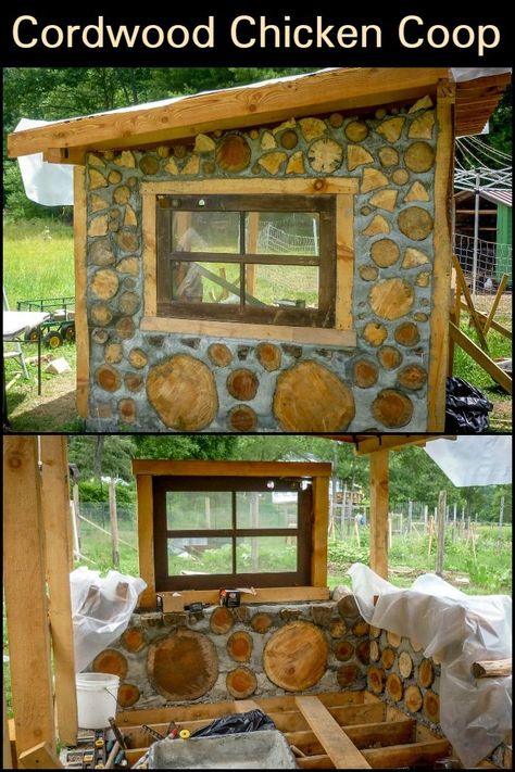 Cordwood Chicken Coop, Wood Walkway, Land Ideas, Chicken Coup, Coops Diy, Chickens And Ducks, Diy Chicken Coop, Make Do, Chicken Coops