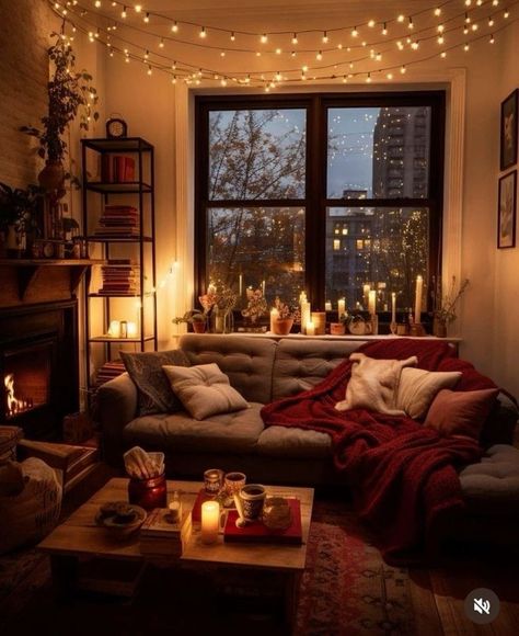 Bedroom Decor For Couples Romantic, Cozy Living Room Warm, Winter Living Room, Romantic Bedroom Decor, Dark Living Rooms, Bedroom Decor For Couples, Design Apartment, Apartment Decor Inspiration, Spring Home Decor