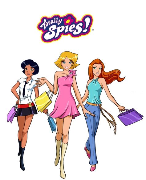 Totally Spies! is on Cartoon Network Totally Spies Outfits, Spies Outfits, Spy Shows, Spy Outfit, Spy Girl, Childhood Tv Shows, Kim Possible, Totally Spies, Old Shows