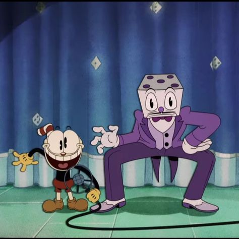 The Cuphead Show! Watch now on Netflix The Cuphead Show, Cuphead Show, Funny Moments, Cartoon Characters, Purple, Funny, Blue