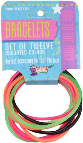 Kids' Play Bracelets - 80s Color Rubber Bracelet Set >>> Be sure to check out this awesome product. 80s Accessories, Jelly Bracelets, Neon Bracelets, The Maxx, 80s Costume, Bracelet Pack, Rubber Bracelets, 80s Toys, Halloween Accessories