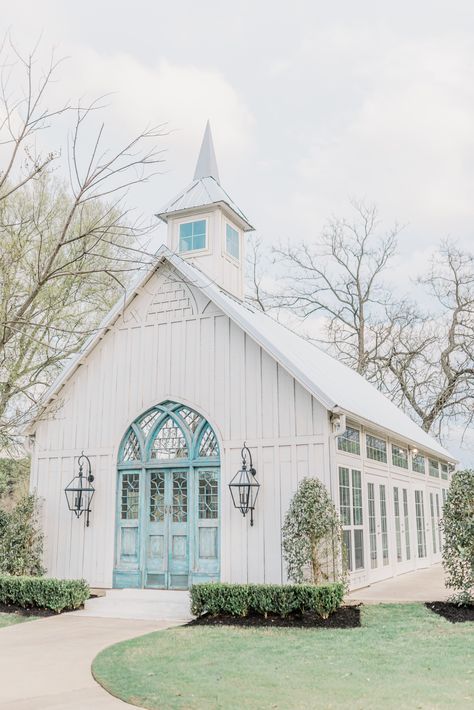 French Country inspired wedding chapel in East Texas Wedding Ceremony Chapel, Storefront Ideas, Wedding Chapel Ideas, Open Air Chapel, Small Chapel, Open Air Wedding, Glass Chapel, Cottage Wedding, Farm Wedding Venue