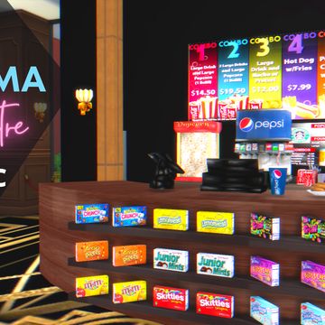 Cinema Bloxburg Codes, Sims 4 Theater Cc, Sims 4 Arcade Lot, Sims 4 Theatre Cc, Sims 4 Cc Hotel Stuff, Movie Theater Sims 4 Cc, Sims 4 Cinema Cc, Sims 4 Cc Movies, Ts4 Lots Cc