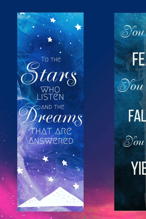 3 digital bookmarks with #ACOTAR quotes Quotes For Bookmark, Acotar Bookmarks Printable, Bookmarks Handmade Quotes, Romance Novel Aesthetic, Acotar Bookmarks, Acotar Quotes, Novel Aesthetic, Fantasy Bookmarks, Bookish Quotes