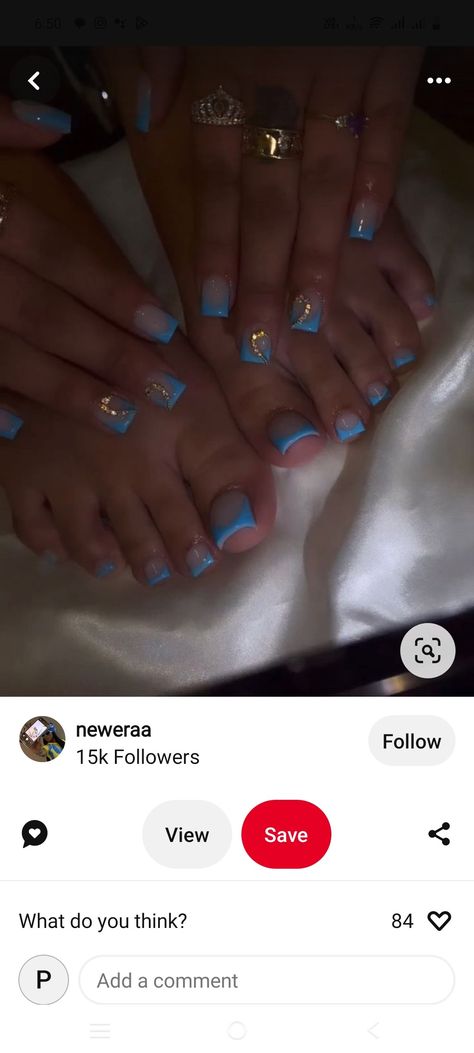 Toes Ideas, Light Blue Nails, Acrylic Toes, Acrylic Toe Nails, Pretty Toe Nails, Duck Nails, Short Acrylic, Easter Nails, Short Acrylic Nails Designs