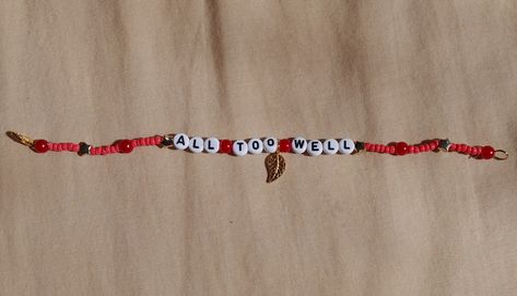 RED all too well taylor swift bracelet #erastour #bracelet #taylorswift #alltoowell All Too Well Bracelet Taylor Swift, All Too Well Bracelet, Bracelet Taylor Swift, Swift Bracelet, The Prophecy, Friendship Bracelets Designs, All Too Well, All Is Well, Bracelet Designs