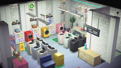 Acnh Laundry Mat, Acnh Laundromat, Acnh Hhp, Dog Grooming Shop, Laundry Mat, Grooming Shop, Happy Home Designer, Dog Grooming, Animal Crossing