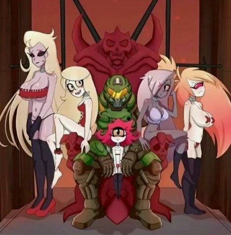 Doom Eternal, Female Cartoon Characters, Boss Wallpaper, Monster Hotel, No See, Cartoon Crossovers, Anime Meme, Female Character, Hotel Art