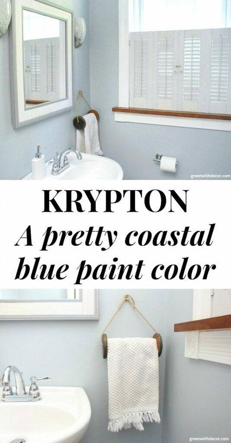 Coastal Blue Paint, Painting Wood Trim, Coastal Paint Colors, Blue Paint Color, Trim Paint Color, Primitive Bathrooms, Bathroom Paint Colors, Blue Paint Colors, Sherwin Williams Paint Colors