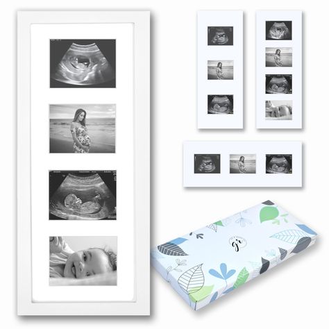 Gender Reveal Gift Ideas, Picture Frame Layout, Baby Ultrasound Pictures, Sonogram Picture Frame, Ultrasound Picture Frame, Ultrasound Frame, Baby Sonogram, Nursery Picture Frames, Sonogram Pictures