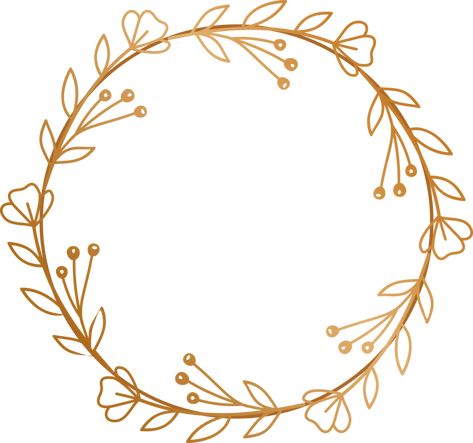 gold circle floral frame border for wedding or engagement invitations, thank you cards, logos, greeting Circle Floral Frame, Circle Template, Frame Border, Engagement Invitations, Floral Frame, Gold Circle, Free Png, Cute Puppies, Thank You Cards