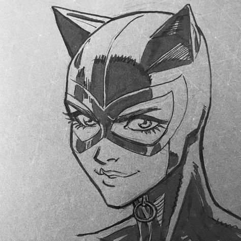 Catwoman Drawing, Batman Art Drawing, Catwoman Batman, Batman Drawing, Human Torch, What The Heck, Dessin Adorable, Mini Canvas Art, Sketchbook Art Inspiration