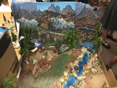 Oregon Trail Diorama, Oregon Trail Project, Gold Rush Projects, Elementary School Projects, Diorama Project, Learning States, Mission Projects, Panning For Gold, Ca History