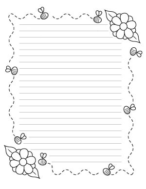 Lined Stationary Printable Free, Free Printable Writing Paper, Spring Writing Paper, Printable Page Borders, Free Printable Stationery Paper, Animal Writing, Free Writing Paper, Printable Writing Paper, Letter Writing Template