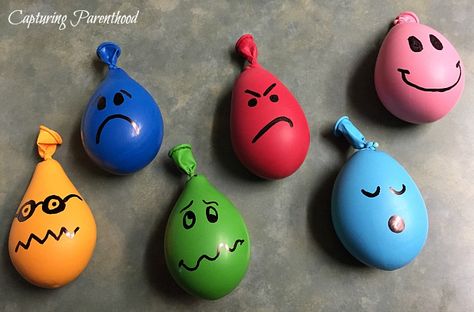 Playdough Stress-Ball Balloons • Capturing Parenthood Ball Balloons, Art Activities For Toddlers, Sharpie Marker, Different Emotions, Balloon Diy, Kool Aid, Toddler Learning, Sensory Activities, Art Activities