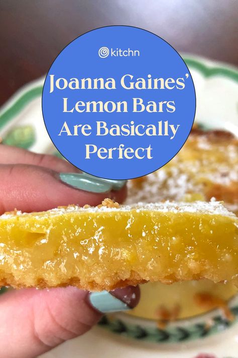 Sunny Anderson Lemon Bars, Magnolia Lemon Bars, Lemon Bars 8x8 Pan, Joanna Gaines Lemon Bars, Cinnamon Squares Joanna Gaines, Best Lemon Bars Recipe, Joanne Gaines Recipes, Lemon Deserts Ideas, Lemon Bars 9x13 Pan