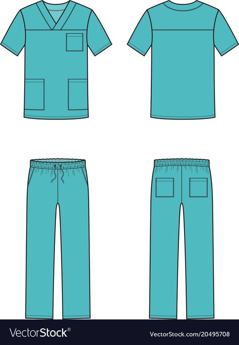 Scrubs Drawing, Scrubs Uniform Pattern, Lab Coat Fashion, Medical Clothes, Nursing Scrubs Pattern, Medical Shirt, Medical Scrubs Fashion, Scrubs Pattern, Medical Scrubs Outfit