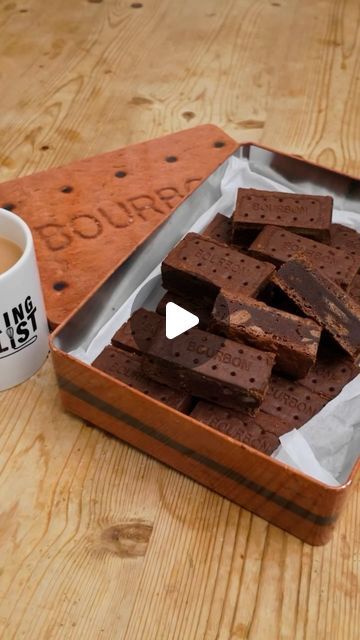 Frances Quinn on Instagram: "My signature biscuit brownie, a recipe and bake that has gained a serious reputation, all for good reason! Here’s the recipe so you can enjoy them too 😋

BOURBON BRICK BROWNIES

Makes 18

200g bourbon biscuits
100g salted butter
2 tbsp golden syrup
200g caster sugar
200g dark chocolate
2 eggs
2 tsp vanilla extract
100g plain flour

Pre-heat the oven to 180C/160C Fan/Gas 4. 

Place 9 of the biscuits on a tray in the oven to warm slightly, to make separating the two biscuit halves easier. 

Line and grease the tin with non stick parchment paper. Remove the tray of biscuits from the oven and separate 9 of the biscuits, before placing them ‘bourbon’ side down in 3 rows of 6.

Put the butter, syrup and sugar in a saucepan. Set it over a medium heat, stirring occasi Frances Quinn, Butter Syrup, Bourbon Biscuits, Breaking In, Golden Syrup, My Signature, Caster Sugar, Plain Flour, 2 Eggs