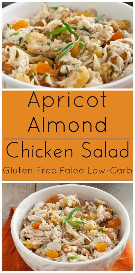 Apricot Chicken Salad Recipe, Tarragon Chicken Salad, Sweet Salads, Delicious Chicken Salad, Apricot Chicken, Almond Chicken, Low Carb Salad, Winner Winner, Chicken Salad Recipes