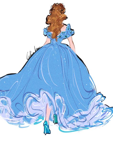 Cinderella dress Celine Kim, Sony Animation, Cinderella Art, Cinderella 2015, Dilly Dilly, Disney Fanart, Disney Nerd, Princesa Disney, Princess Cinderella