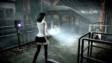 Miu Hinasaki, Miku Hinasaki, Simple Black Choker, Scary Gif, Japanese Horror, Scary Games, Fatal Frame, Horror Video Games, Little Ghost