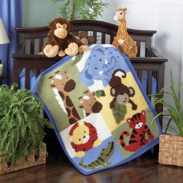 Baby Afghan Knit & Crochet Patterns | Mary Maxim Crafts – Page 3 Crochet Jungle Animals, Mary Maxim, Animal Blanket, Baby Afghan Crochet, Knitted Afghans, Manta Crochet, Baby Afghans, Crochet Cross, Crafts With Pictures