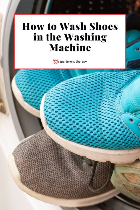 Find out how to wash shoes in the washing machine and the mistakes you should avoid, according to pro cleaners. Washing Sneakers In Washing Machine, Washing Shoes In Washing Machine, Washing Tennis Shoes In Washer, How To Wash Tennis Shoes In Washer, How To Wash Shoes In Washing Machine, Washing Tennis Shoes, Wash Shoes, How To Wash Shoes, Shoes Hack