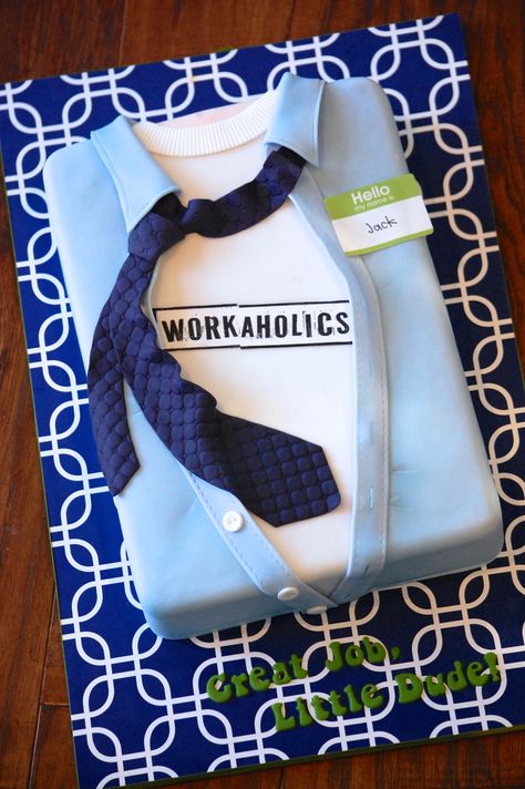 Shirt and tie cake for a young man celebrating a guest-starring appearance on Workaholics. Workaholic Cake, Tie Cake, Men Cakes, Man Cakes, Campbell California, Bespoke Cakes, Single Tier Cake, Shirt And Tie, Tier Cake