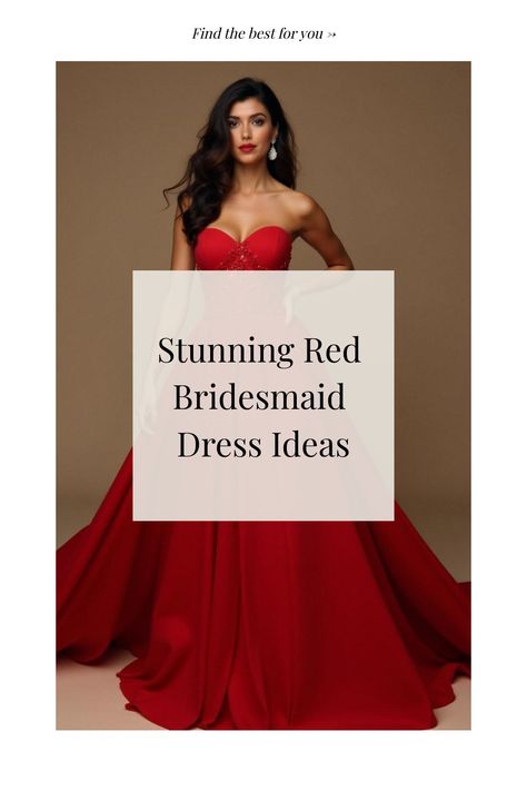 Stunning Red Bridesmaid Dress Ideas Comfortable Bridesmaid Shoes, Elegant Bridesmaid Dresses Long, Bridesmaid Dress Red, Red Bridesmaid Dress, Bridesmaid Dress Ideas, Real Bridesmaids, Trendy Bridesmaids, Bridesmaid Bouquet White, Red Bridesmaid