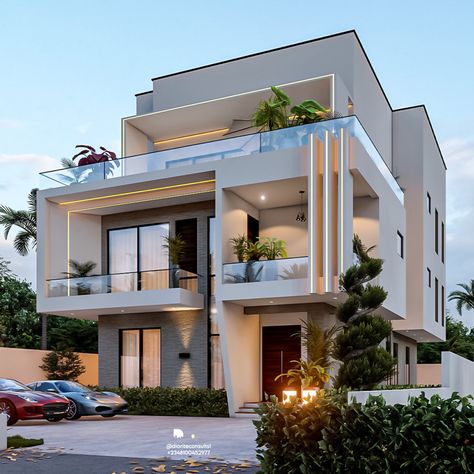 J A D E E; 5BEDROOM DUPLEX RF NO; {5340JBD} Duplex House Design Exterior, Duplex Facade, Duplex Villa, Double House, Dreamscape Architecture, Home Structure, Design Houses, Duplex Design, House Design Exterior