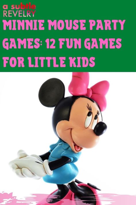 Minnie and Mickey Mouse are timeless Disney characters that all kids know and love. Your child might request a Minnie Mouse-themed birthday, and A Subtle Revelry has compiled this list of Minnie Mouse party games with 12 fun games for little kids. Keep the little ones entertained with a Minnie Mouse ring toss, Pass the cheese around, or a Minnie Mouse Pinnata game. Check out all our party game ideas here. #MinnieMouseBirthdayTheme #PartyGameIdeas #MinnieMousePartyGames #MinnieMouse Minnie Mouse Party Games, Mickey Mouse Party Games, Disney Themed Games, Minnie Mouse Games, Birthday Activities Kids, Mickey Mouse Games, Games For Little Kids, Minnie Mouse Birthday Theme, Mouse Ring